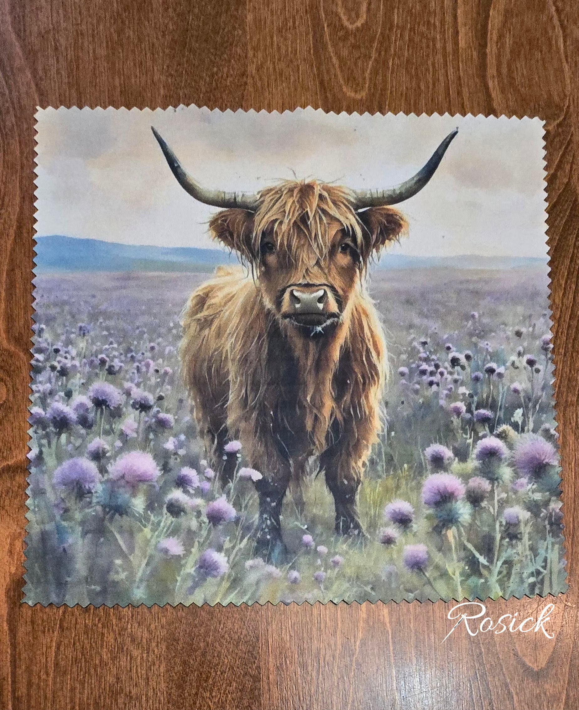 Vache et fleur