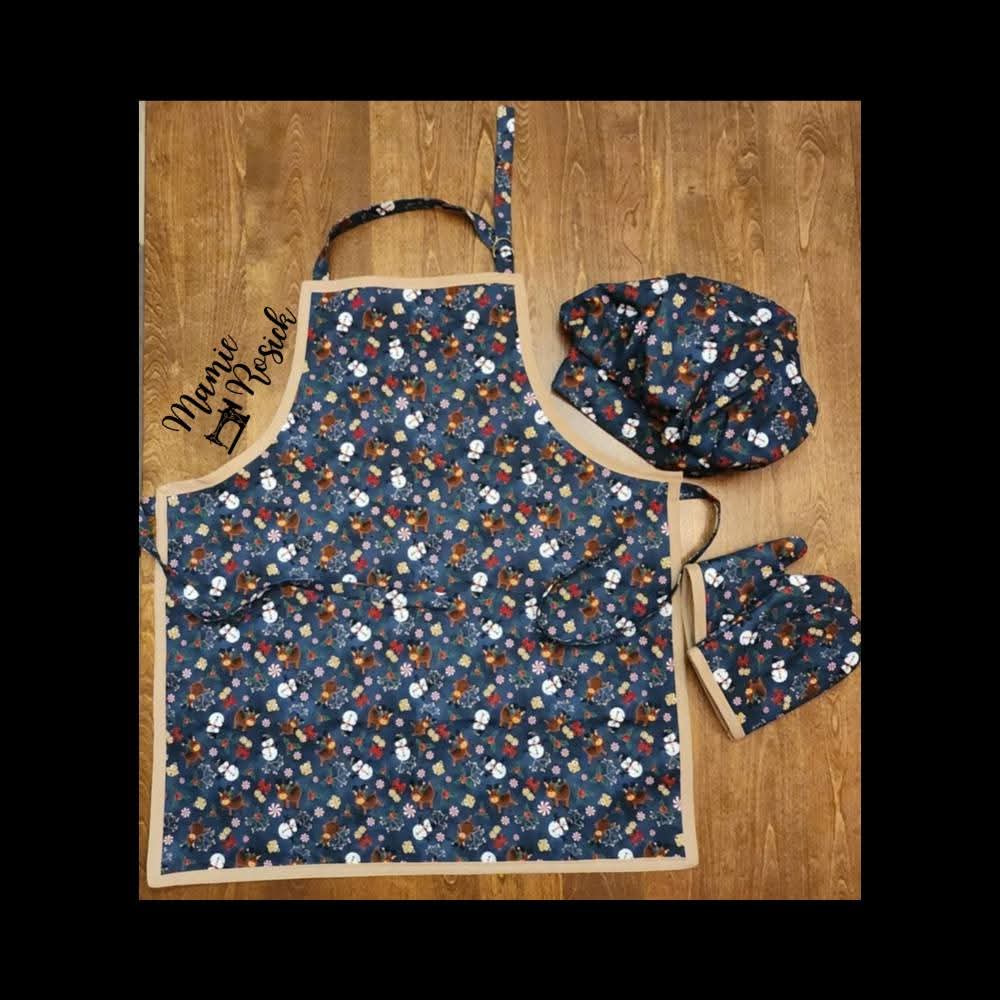 Ensemble chef bonhomme de neige 4-7 ans